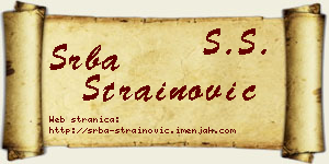Srba Strainović vizit kartica